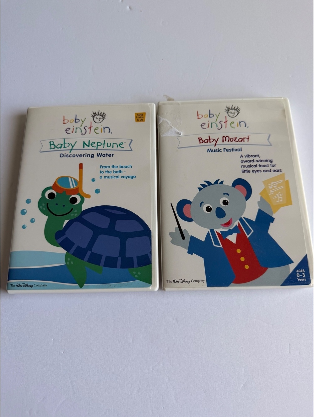 Vintage Baby Einstein 2 DVD Lot Baby Neptune & Baby Mozart